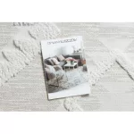 Kab. Fonott Sizal szőnyeg boho MOROC gyémánt 22312 rojt - szerkezeti bézs / krém, újrahasznosított szőnyeg 155x220 cm