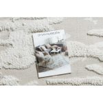 Kab. Fonott Sizal szőnyeg MOROC 22331 rombuszok boho rojt - szerkezeti bézs / krém 155x220 cm