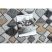 Fonott sizal szőnyeg COOPER Gyémánt, Cikcakk 22217 ecru / fekete 140x190 cm