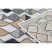 Fonott sizal szőnyeg COOPER Gyémánt, Cikcakk 22217 ecru / fekete 140x190 cm