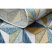 Fonott sizal szőnyeg COOPER Mozaik, Háromszögek 22222 ecru / sötétkék 140x190 cm