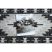 Fonott sizal szőnyeg COOPER Azték, Etno 22235 ecru / fekete 140x190 cm