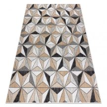   Fonott sizal szőnyeg COOPER Mozaik, Háromszögek 22222 ecru / fekete 160x220 cm