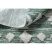 Fonott Sizal EKO szőnyeg boho MOROC Etno Cikcakk 22319 rojt - két szintű gyapjú zöld / krém, újrahasznosított szőnyeg 117x170 cm