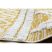 Fonott Sizal szőnyeg boho MOROC gyémánt 22297 rojt - két szintű gyapjú sárga / krém, újrahasznosított szőnyeg 194x290 cm
