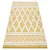 Kab. Fonott Sizal szőnyeg boho MOROC gyémánt 22297 rojt - két szintű gyapjú sárga / krém, újrahasznosított szőnyeg 78x150 cm
