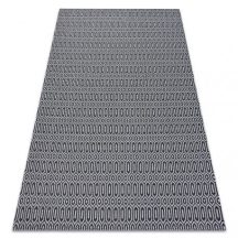   Fonott Sizal CASA Eco szőnyeg boho  Szemek 22075 fekete / szürke, újrahasznosított szőnyeg 114x170 cm