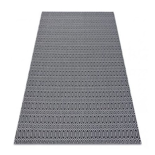 Fonott Sizal CASA Eco szőnyeg boho  Szemek 22075 fekete / szürke, újrahasznosított szőnyeg 114x170 cm