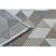 Fonott Sizal CASA Eco szőnyeg boho  háromszögek 2816 sárga / taupe, újrahasznosított szőnyeg 114x170 cm