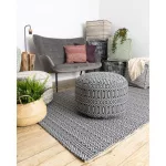 Kab. Fonott Sizal CASA Eco szőnyeg boho  Szemek 22075 fekete / szürke, újrahasznosított szőnyeg 133x190 cm