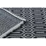 Kab. Fonott Sizal CASA Eco szőnyeg boho  Szemek 22075 fekete / szürke, újrahasznosított szőnyeg 133x190 cm