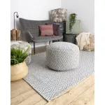 Kab. Fonott Sizal CASA Eco szőnyeg boho  gyémánt 22084 antracit / sárga, újrahasznosított szőnyeg 133x190 cm