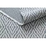 Kab. Fonott Sizal CASA Eco szőnyeg boho  gyémánt 22084 antracit / sárga, újrahasznosított szőnyeg 133x190 cm