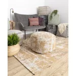 Kab. Fonott Sizal CASA Eco szőnyeg boho  vintage 2809 krém / sárga, újrahasznosított szőnyeg 133x190 cm