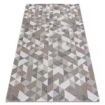 Kab. Fonott Sizal CASA Eco szőnyeg boho  háromszögek 2816 sárga / taupe, újrahasznosított szőnyeg 133x190 cm