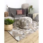 Kab. Fonott Sizal CASA Eco szőnyeg boho  háromszögek 2816 sárga / taupe, újrahasznosított szőnyeg 133x190 cm
