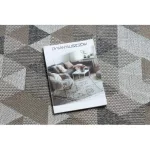 Kab. Fonott Sizal CASA Eco szőnyeg boho  háromszögek 2816 sárga / taupe, újrahasznosított szőnyeg 133x190 cm