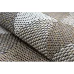 Kab. Fonott Sizal CASA Eco szőnyeg boho  háromszögek 2816 sárga / taupe, újrahasznosított szőnyeg 133x190 cm