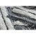 Fonott Sizal szőnyeg boho MOROC gyémánt 22297 rojt - két szintű gyapjú szürke / krém, újrahasznosított szőnyeg 117x170 cm