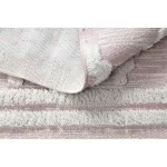 Kab. Fonott Sizal szőnyeg boho MOROC gyémánt 22297 rojt - két szintű gyapjú rózsaszín / krém, újrahasznosított szőnyeg 117x170 cm