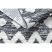 Fonott Sizal EKO szőnyeg boho MOROC Etno Cikcakk 22319 rojt - két szintű gyapjú szürke / krém, újrahasznosított szőnyeg 117x170 cm