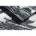 Fonott Sizal EKO szőnyeg boho MOROC Etno Cikcakk 22319 rojt - két szintű gyapjú szürke / krém, újrahasznosított szőnyeg 136x190 cm