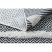 Fonott Sizal szőnyeg boho MOROC Geometriai 22321 rojt - két szintű gyapjú krém / сив, újrahasznosított szőnyeg 136x190 cm