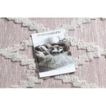 Kab. Fonott Sizal szőnyeg boho MOROC gyémánt 22297 rojt - két szintű gyapjú rózsaszín / krém, újrahasznosított szőnyeg 155x220 cm