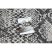 Fonott sizal szőnyeg SION Kígyó bőre 22162 lapos szövött ecru / fekete 140x190 cm