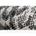 Fonott sizal szőnyeg SION Kígyó bőre 22162 lapos szövött ecru / fekete 160x220 cm