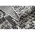 Fonott sizal szőnyeg SION Kígyó bőre 22162 lapos szövött ecru / fekete 80x150 cm