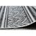 Fonott sizal szőnyeg SION Cikcakk, gyémánt Boho 22168 lapos szövött fekete / ecru 60x200 cm