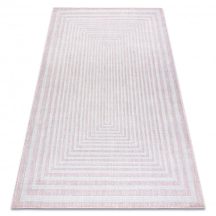   Fonott sizal szőnyeg SION labirintus 22376 lapos szövött rózsaszín / ecru 120x170 cm