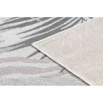 Kab. Fonott sizal szőnyeg SION futószőnyeg, pálmalevelek, tropikus 2837 lapos szövött ecru / rózsaszín 70x200 cm