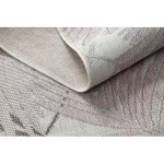 Kab. Fonott sizal szőnyeg SION futószőnyeg, pálmalevelek, tropikus 2837 lapos szövött ecru / rózsaszín 70x200 cm