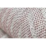 Kab. Fonott sizal szőnyeg SION futószőnyeg, pálmalevelek, tropikus 2837 lapos szövött ecru / rózsaszín 70x200 cm