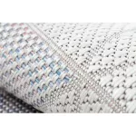 Kab. Fonott sizal szőnyeg SION futószőnyeg Geometriai, háromszögek 3006 lapos szövött ecru / rózsaszín 80x200 cm