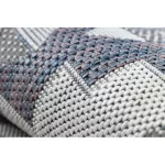 Kab. Fonott sizal szőnyeg SION azték 3007 lapos szövött kék / rózsaszín / ecru 120x170 cm