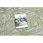 Kab. Fonott sizal szőnyeg SION Levelek, tropikus 22128 lapos szövött ecru / zöld 160x220 cm