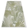 Fonott sizal szőnyeg SION pálmalevelek, tropikus 2837 lapos szövött ecru / zöld 180x270 cm