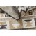 Fonott sizal szőnyeg COOPER Azték, Etno, Cikcakk 22218 ecru / fekete 160x220 cm