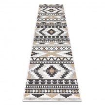   Fonott sizal szőnyeg, futószőnyeg COOPER Azték, Etno 22235 ecru / fekete 60x300 cm
