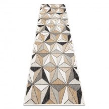   Fonott sizal szőnyeg, futószőnyeg COOPER Mozaik, Háromszögek 22222 ecru / fekete 70x250 cm