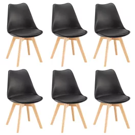 Silla étkezőszék 6 db fekete színben