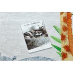 Kab. BAMBINO 54090 mosható szőnyeg Állatok, Afrika gyerekeknek csúszásgátló - fehér / zöld 80x150 cm