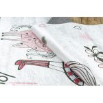 Kab. BAMBINO 2644 mosható szőnyeg Kislány, unikornis gyerekeknek csúszásgátló - fehér / rózsaszín 120x170 cm