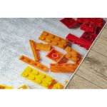 Kab. BAMBINO 38480 mosható szőnyeg Építőkészlet gyerekeknek csúszásgátló - szürke / sárga 120x170 cm