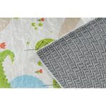 Kab. BAMBINO 50230 mosható szőnyeg Állatkert, utcák gyerekeknek csúszásgátló - bézs / zöld 120x170 cm