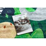 Kab. BAMBINO 2705 mosható szőnyeg Állatok, Afrika gyerekeknek csúszásgátló - zöld / barna  140x200 cm