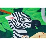 Kab. BAMBINO 2705 mosható szőnyeg Állatok, Afrika gyerekeknek csúszásgátló - zöld / barna  140x200 cm